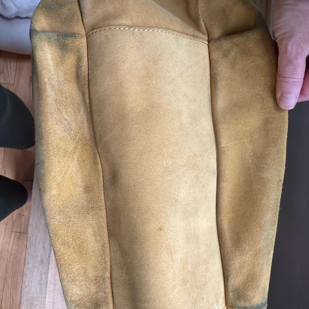 Dooney & Bourke Mustard Yellow Suede Handbag - Picture 4 of 8